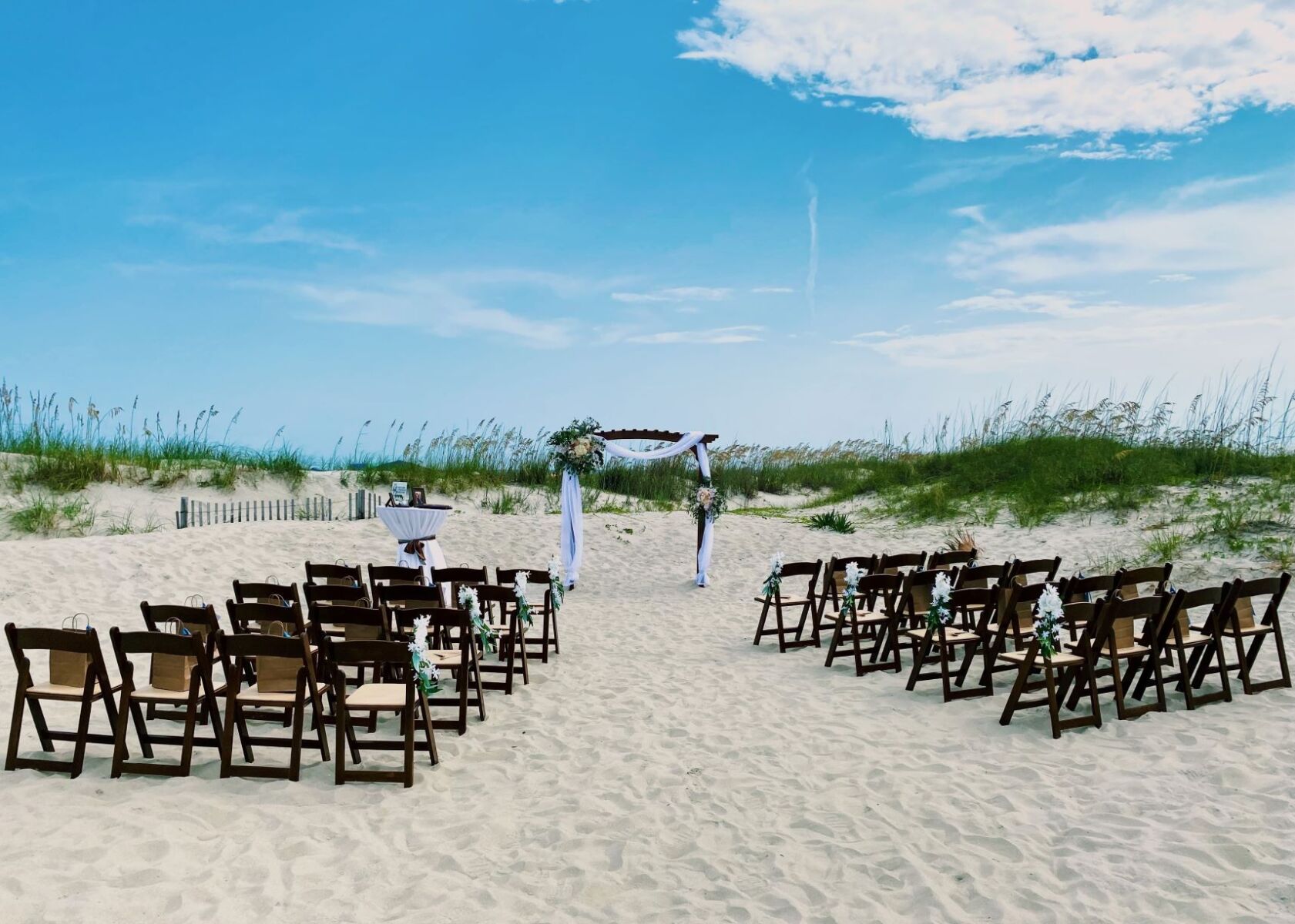 beach wedding alter