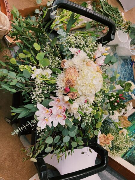 flowers beach wedding