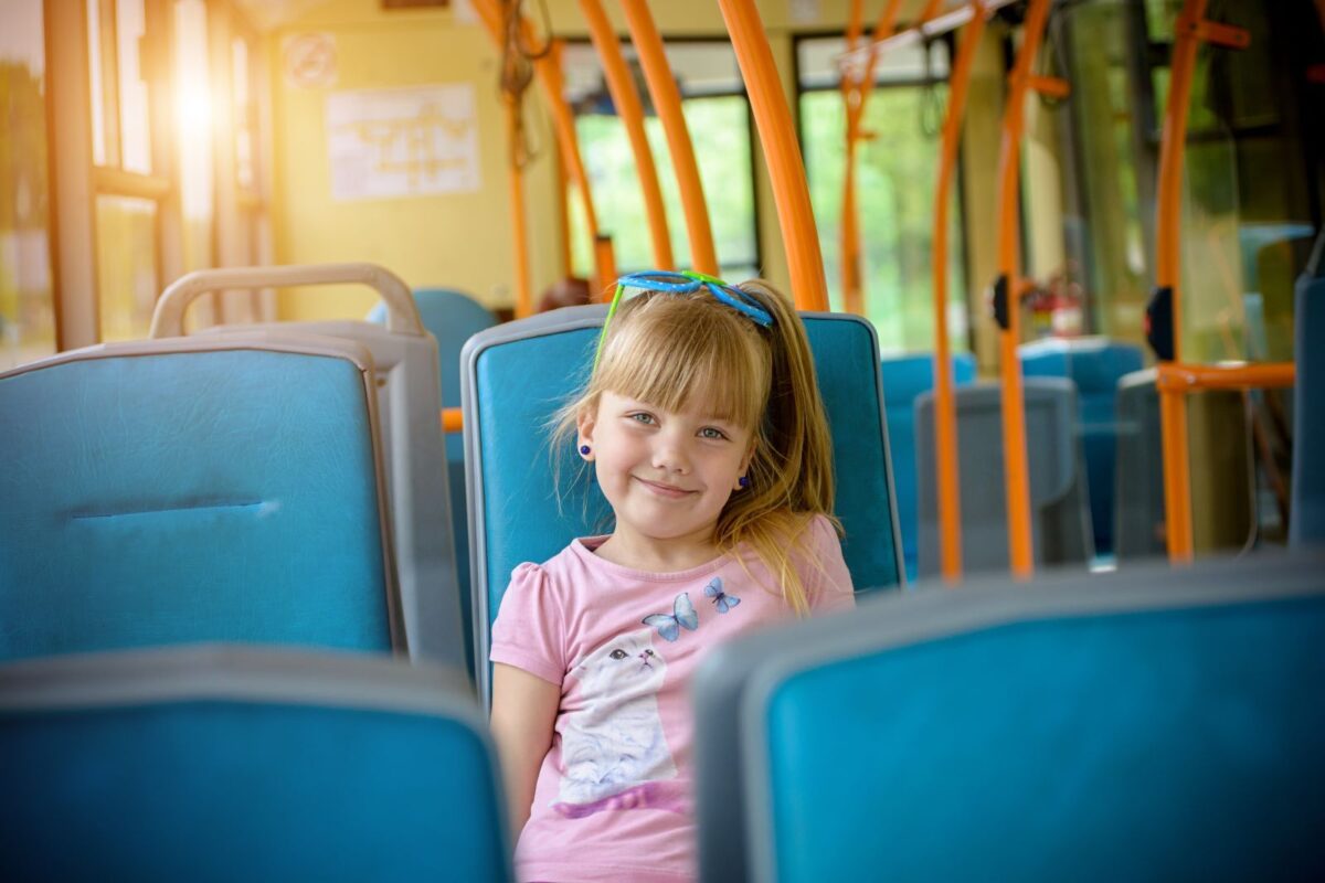 girl on bus